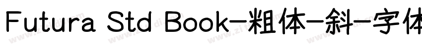 Futura Std Book-粗体-斜字体转换